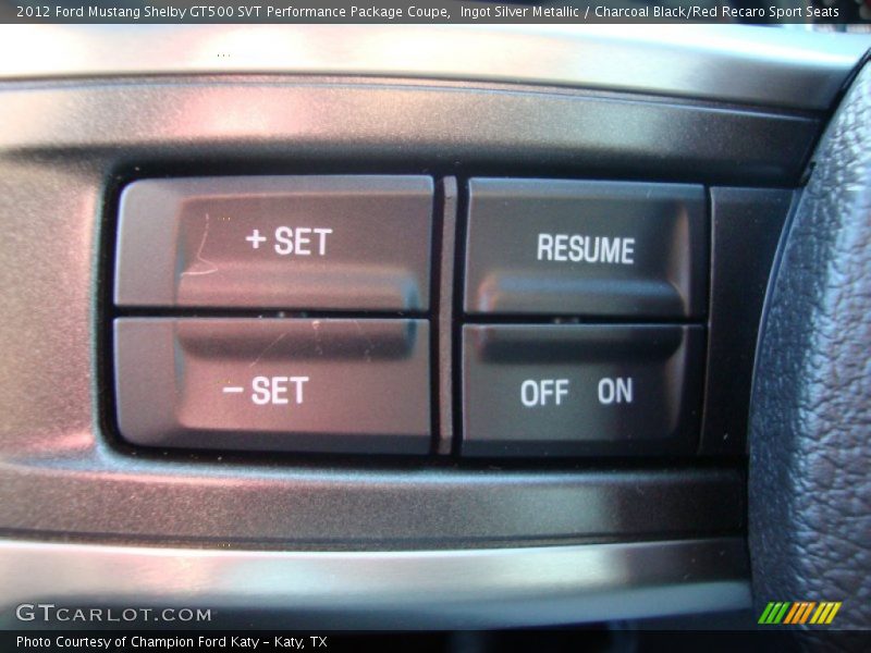 Controls of 2012 Mustang Shelby GT500 SVT Performance Package Coupe