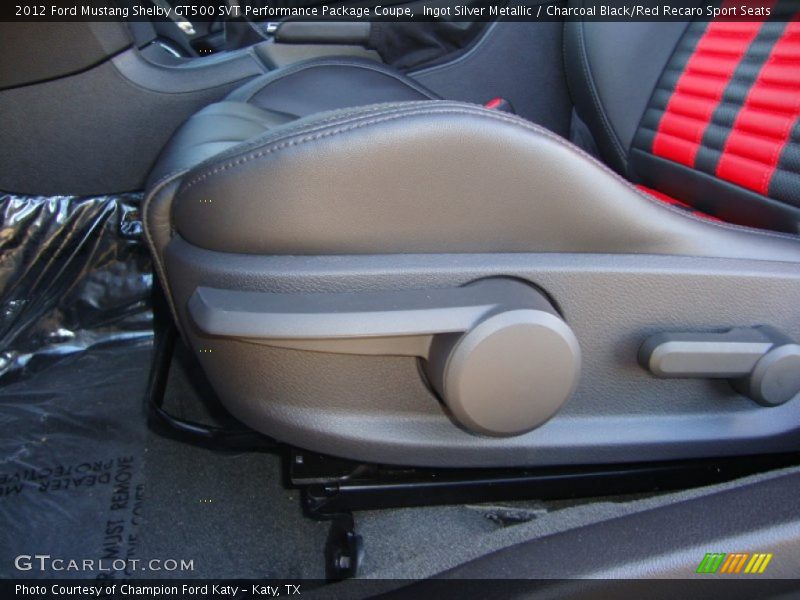 Ingot Silver Metallic / Charcoal Black/Red Recaro Sport Seats 2012 Ford Mustang Shelby GT500 SVT Performance Package Coupe