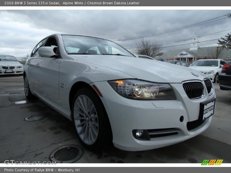 Alpine White / Chestnut Brown Dakota Leather 2009 BMW 3 Series 335xi Sedan