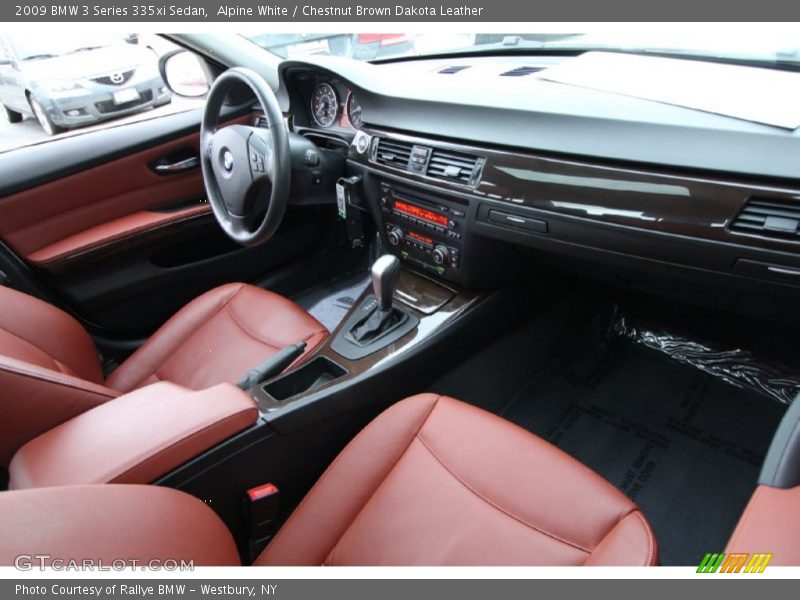 Alpine White / Chestnut Brown Dakota Leather 2009 BMW 3 Series 335xi Sedan