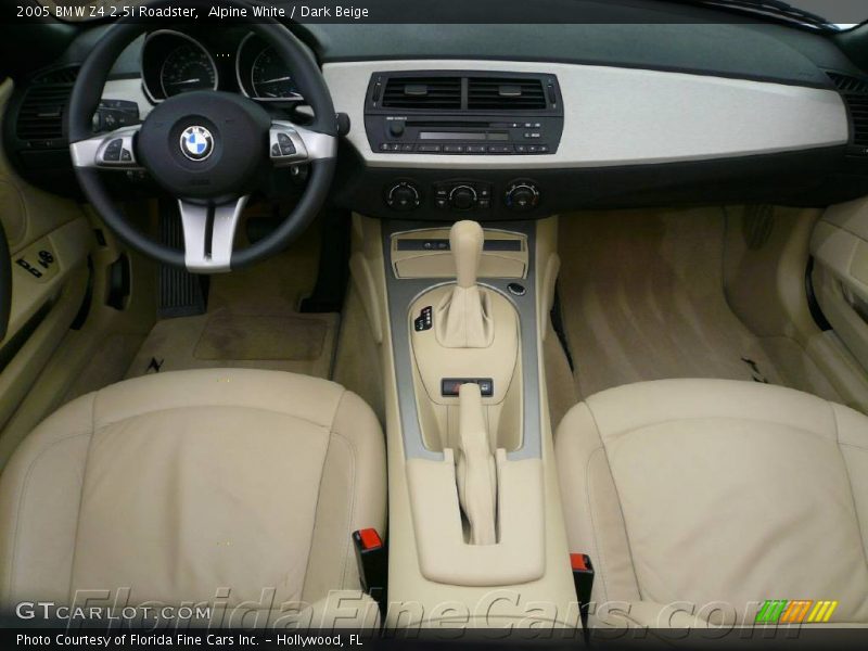Alpine White / Dark Beige 2005 BMW Z4 2.5i Roadster