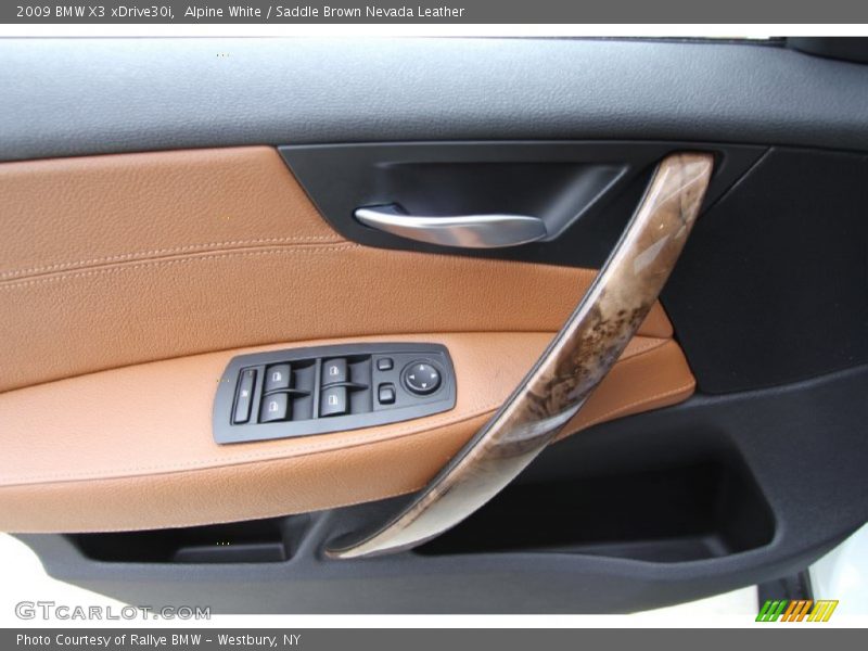 Alpine White / Saddle Brown Nevada Leather 2009 BMW X3 xDrive30i