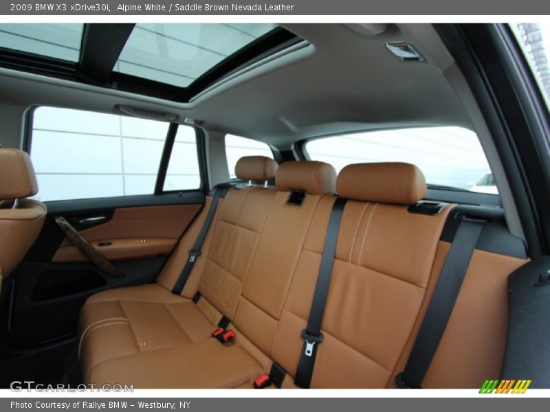 Alpine White / Saddle Brown Nevada Leather 2009 BMW X3 xDrive30i
