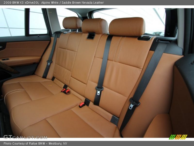 Alpine White / Saddle Brown Nevada Leather 2009 BMW X3 xDrive30i