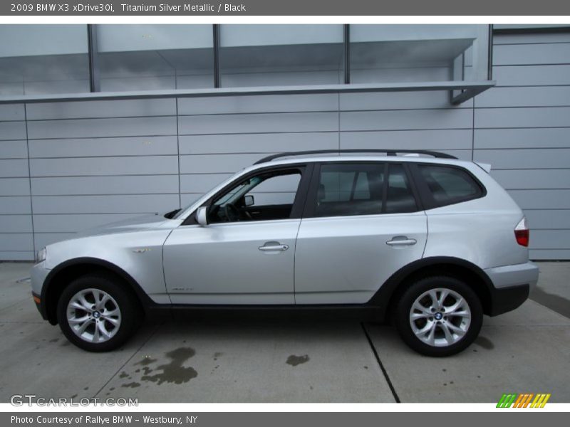 Titanium Silver Metallic / Black 2009 BMW X3 xDrive30i