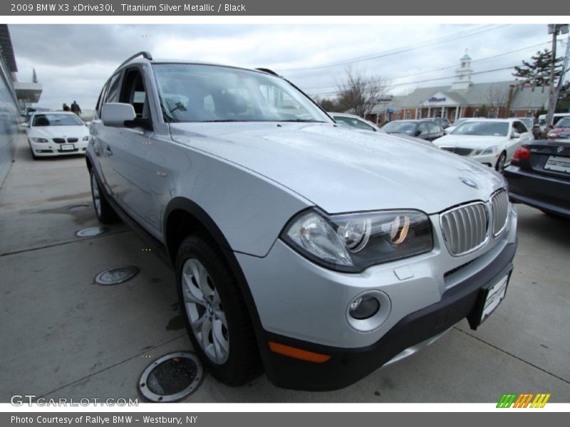 Titanium Silver Metallic / Black 2009 BMW X3 xDrive30i