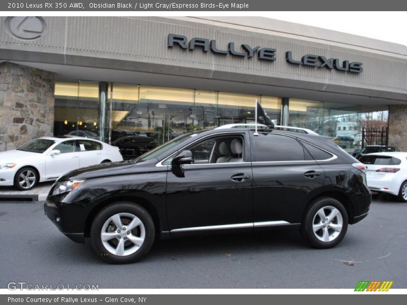 Obsidian Black / Light Gray/Espresso Birds-Eye Maple 2010 Lexus RX 350 AWD