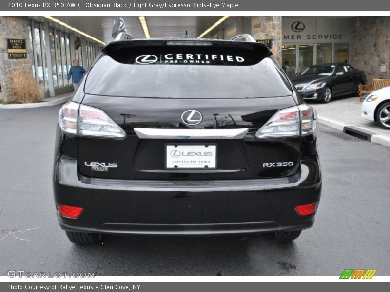 Obsidian Black / Light Gray/Espresso Birds-Eye Maple 2010 Lexus RX 350 AWD