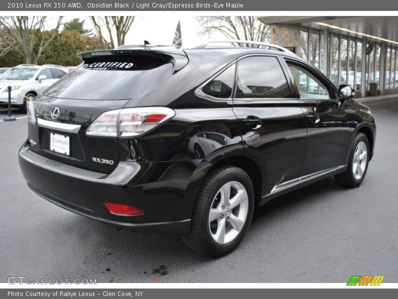 Obsidian Black / Light Gray/Espresso Birds-Eye Maple 2010 Lexus RX 350 AWD