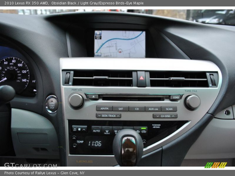 Obsidian Black / Light Gray/Espresso Birds-Eye Maple 2010 Lexus RX 350 AWD