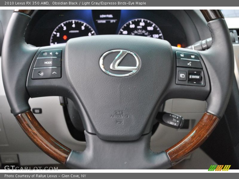Obsidian Black / Light Gray/Espresso Birds-Eye Maple 2010 Lexus RX 350 AWD