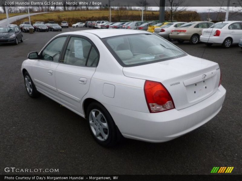 Nordic White / Beige 2006 Hyundai Elantra GLS Sedan