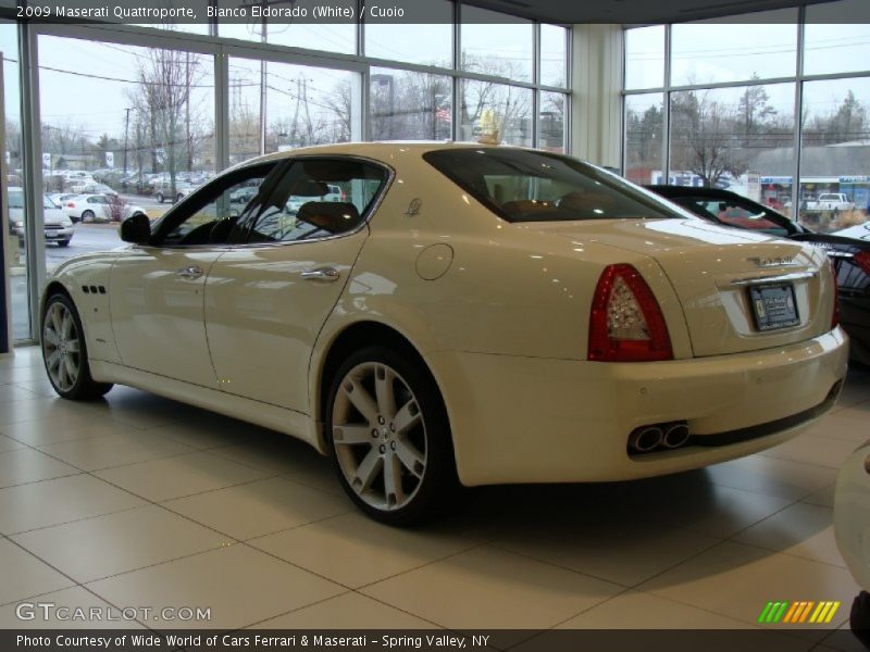 Bianco Eldorado (White) / Cuoio 2009 Maserati Quattroporte
