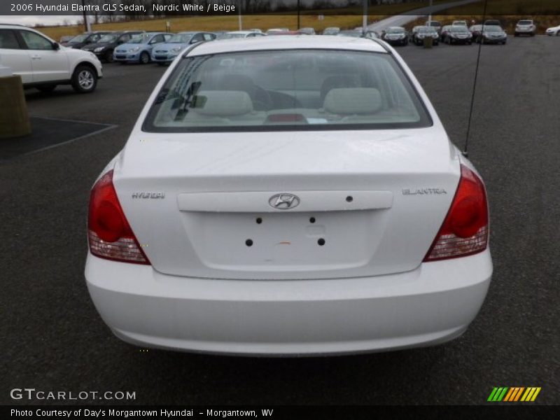 Nordic White / Beige 2006 Hyundai Elantra GLS Sedan