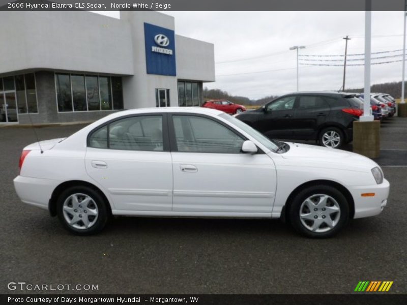 Nordic White / Beige 2006 Hyundai Elantra GLS Sedan