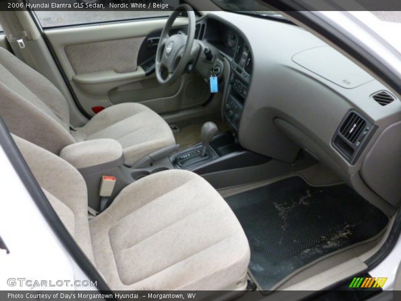 Nordic White / Beige 2006 Hyundai Elantra GLS Sedan