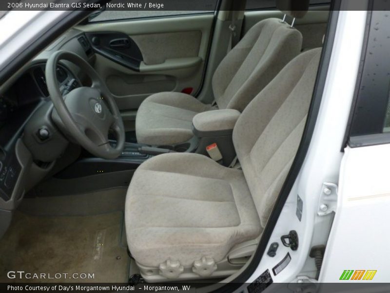 Nordic White / Beige 2006 Hyundai Elantra GLS Sedan
