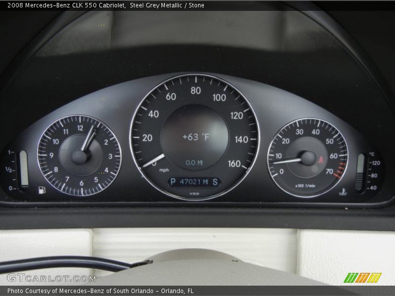  2008 CLK 550 Cabriolet 550 Cabriolet Gauges