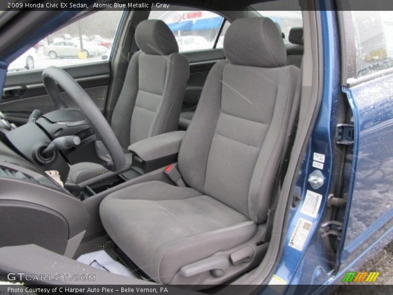Atomic Blue Metallic / Gray 2009 Honda Civic EX Sedan