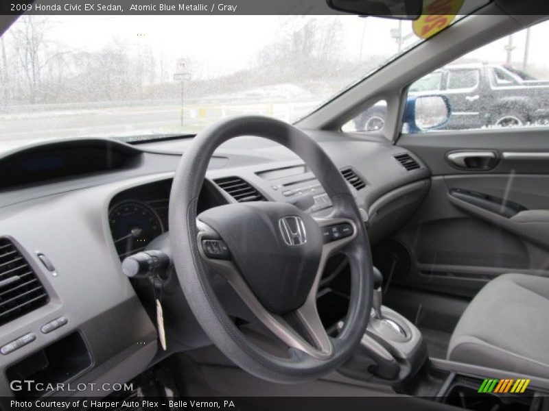 Atomic Blue Metallic / Gray 2009 Honda Civic EX Sedan