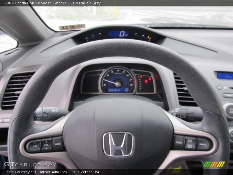 Atomic Blue Metallic / Gray 2009 Honda Civic EX Sedan