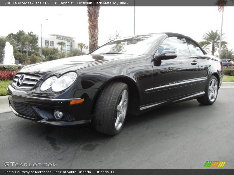 Obsidian Black Metallic / Black 2008 Mercedes-Benz CLK 350 Cabriolet