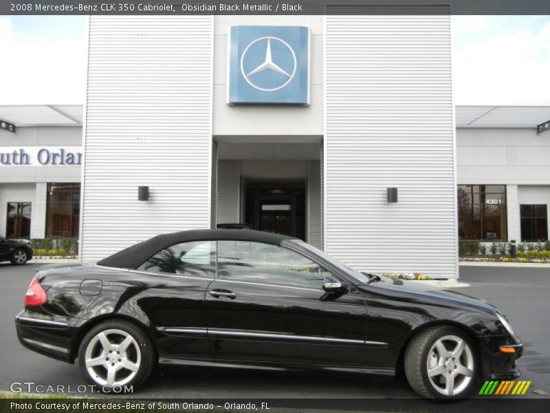 Obsidian Black Metallic / Black 2008 Mercedes-Benz CLK 350 Cabriolet