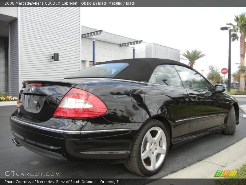 Obsidian Black Metallic / Black 2008 Mercedes-Benz CLK 350 Cabriolet
