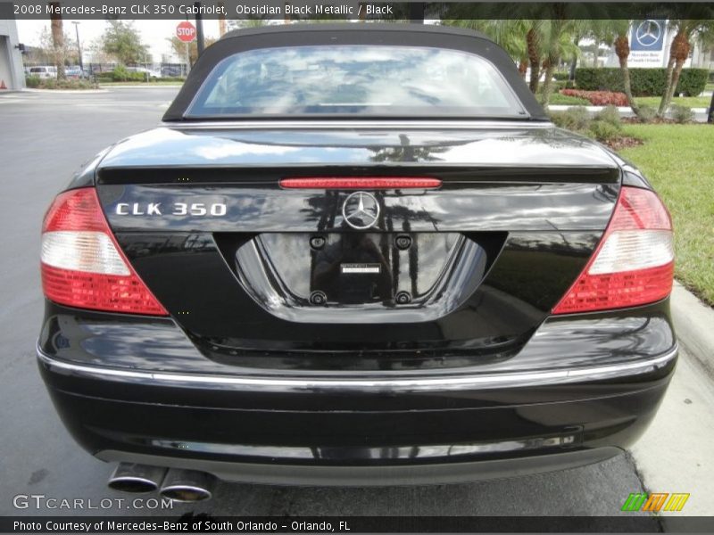 Obsidian Black Metallic / Black 2008 Mercedes-Benz CLK 350 Cabriolet