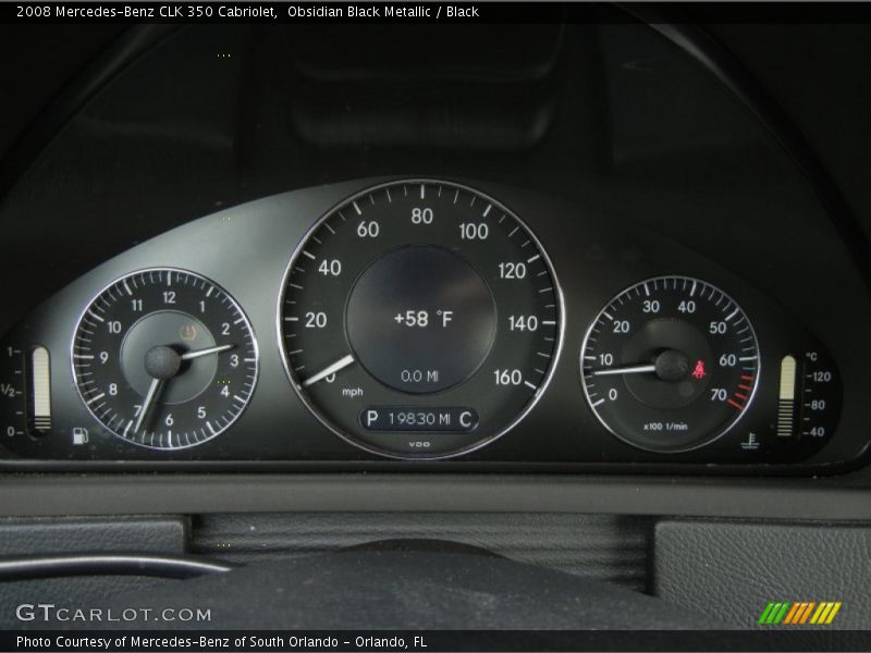  2008 CLK 350 Cabriolet 350 Cabriolet Gauges
