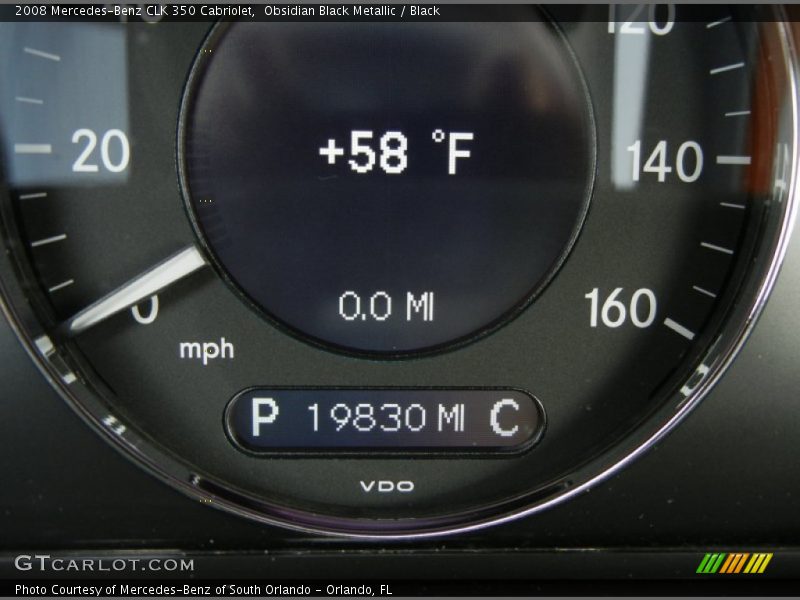 Obsidian Black Metallic / Black 2008 Mercedes-Benz CLK 350 Cabriolet