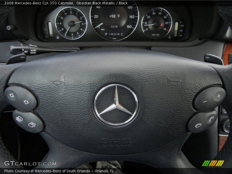 Obsidian Black Metallic / Black 2008 Mercedes-Benz CLK 350 Cabriolet