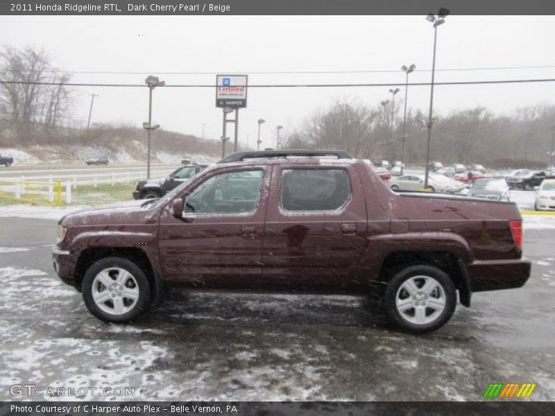 Dark Cherry Pearl / Beige 2011 Honda Ridgeline RTL
