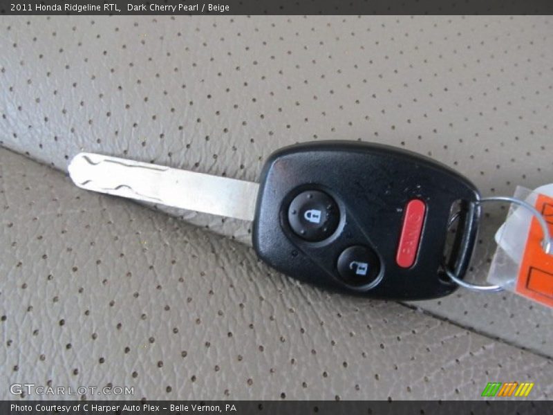 Dark Cherry Pearl / Beige 2011 Honda Ridgeline RTL
