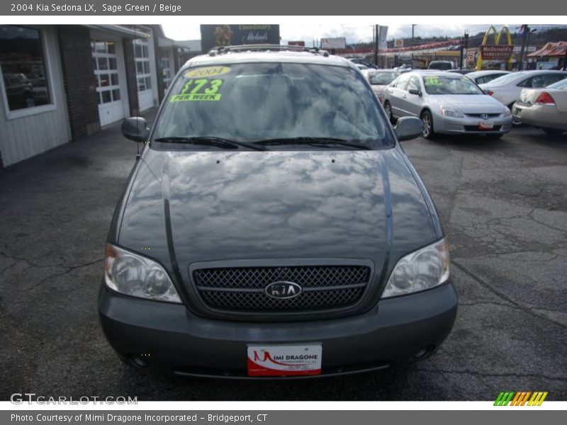 Sage Green / Beige 2004 Kia Sedona LX