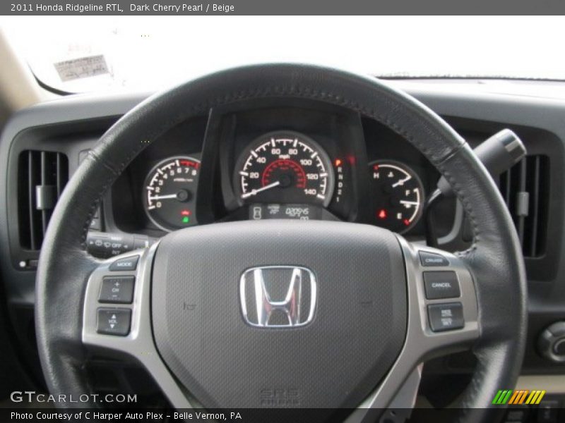Dark Cherry Pearl / Beige 2011 Honda Ridgeline RTL