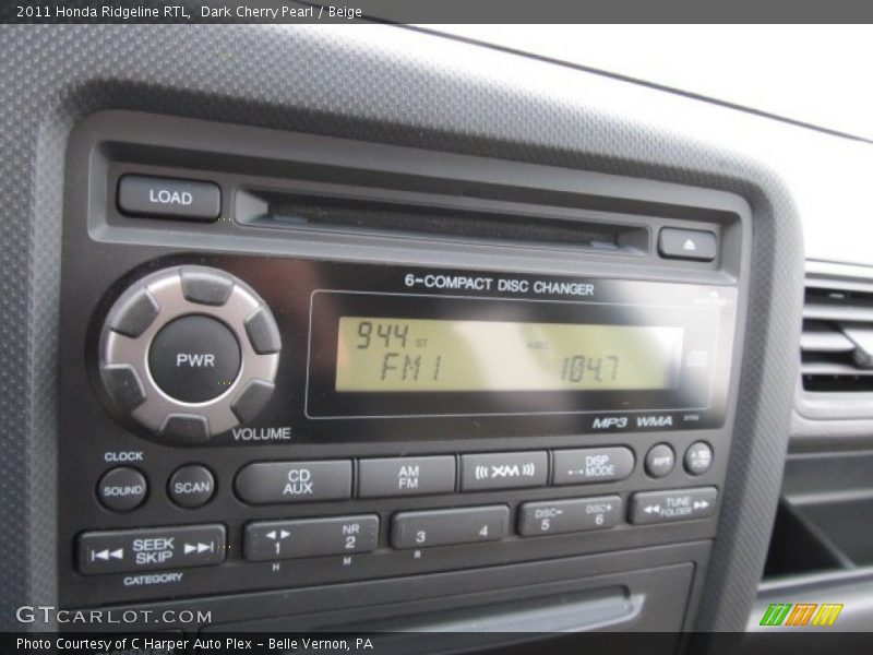 Dark Cherry Pearl / Beige 2011 Honda Ridgeline RTL