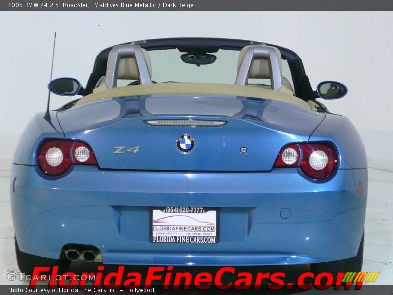 Maldives Blue Metallic / Dark Beige 2005 BMW Z4 2.5i Roadster