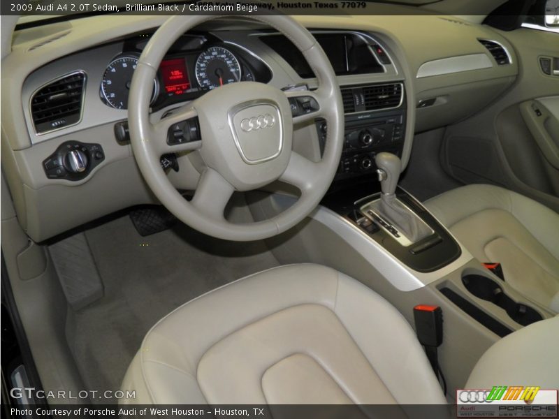 Brilliant Black / Cardamom Beige 2009 Audi A4 2.0T Sedan
