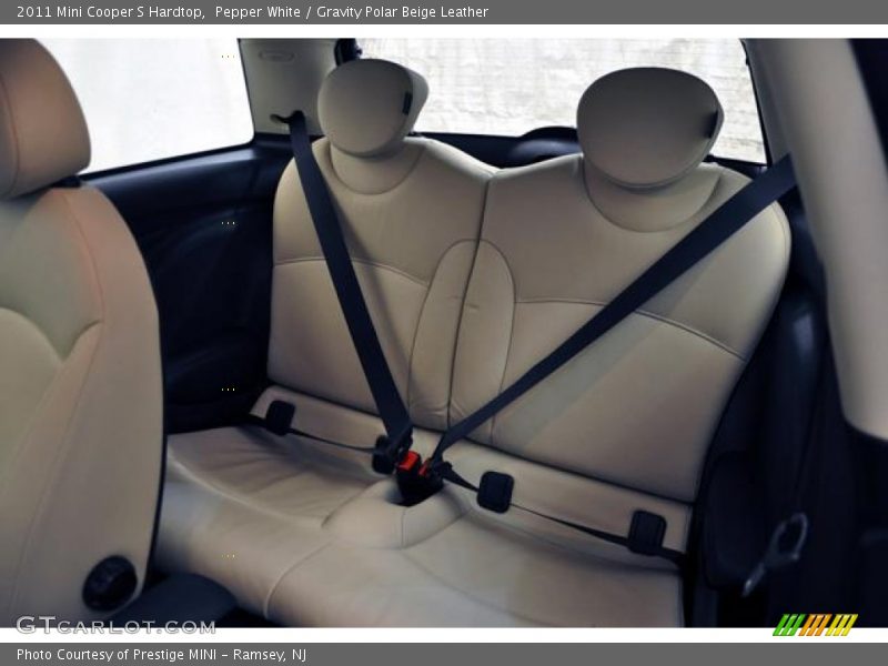 Pepper White / Gravity Polar Beige Leather 2011 Mini Cooper S Hardtop