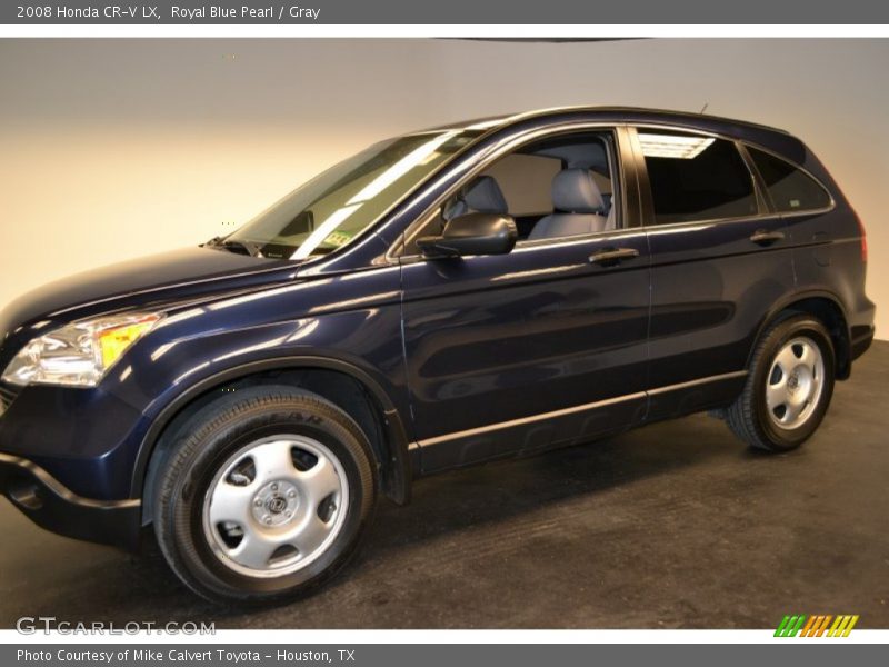 Royal Blue Pearl / Gray 2008 Honda CR-V LX