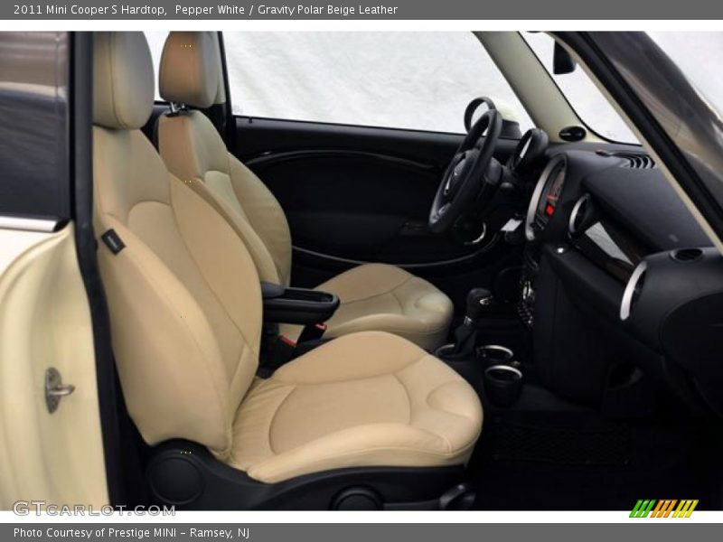 Pepper White / Gravity Polar Beige Leather 2011 Mini Cooper S Hardtop