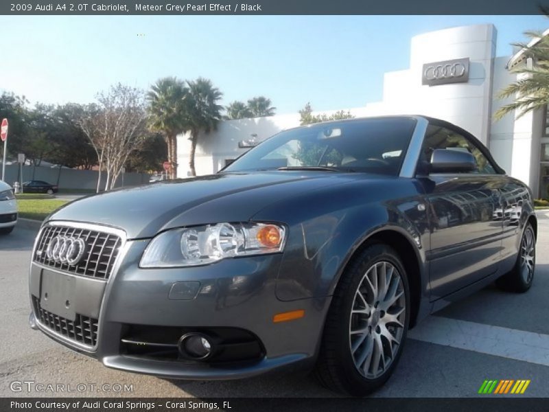 Meteor Grey Pearl Effect / Black 2009 Audi A4 2.0T Cabriolet