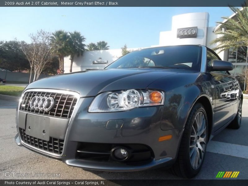 Meteor Grey Pearl Effect / Black 2009 Audi A4 2.0T Cabriolet