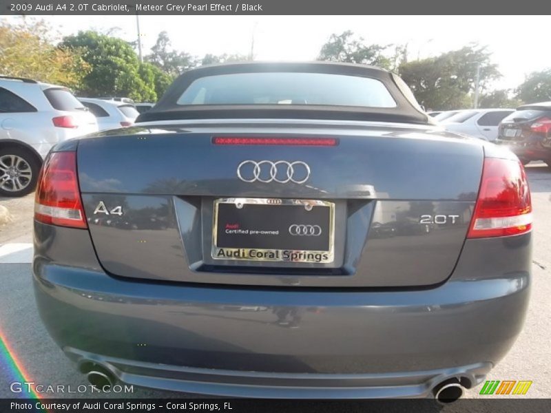 Meteor Grey Pearl Effect / Black 2009 Audi A4 2.0T Cabriolet
