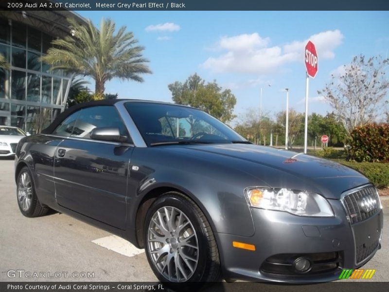 Meteor Grey Pearl Effect / Black 2009 Audi A4 2.0T Cabriolet