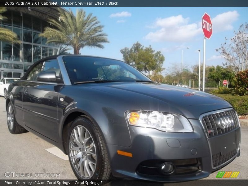 Meteor Grey Pearl Effect / Black 2009 Audi A4 2.0T Cabriolet