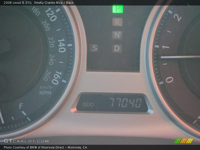 Smoky Granite Mica / Black 2008 Lexus IS 350