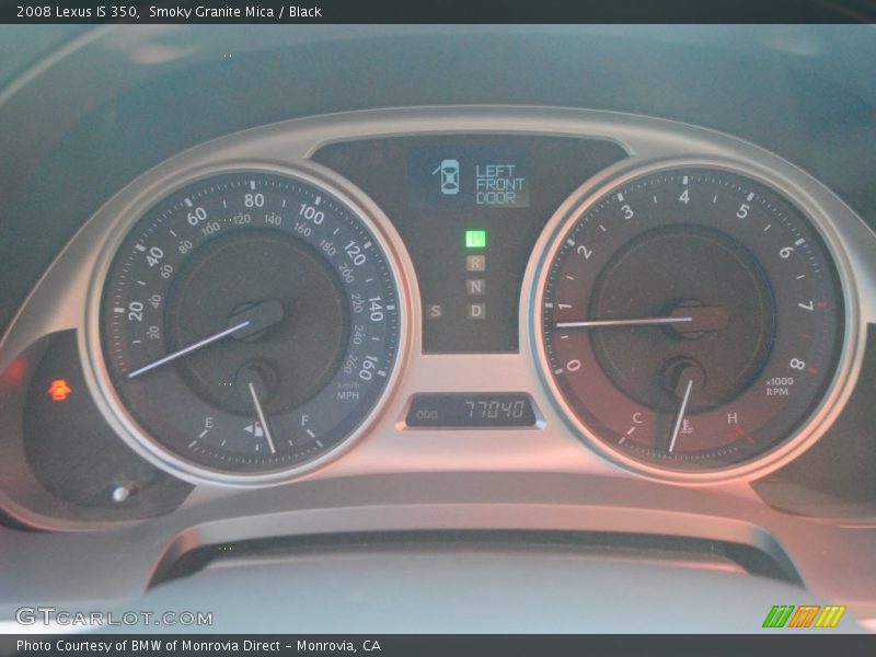 Smoky Granite Mica / Black 2008 Lexus IS 350