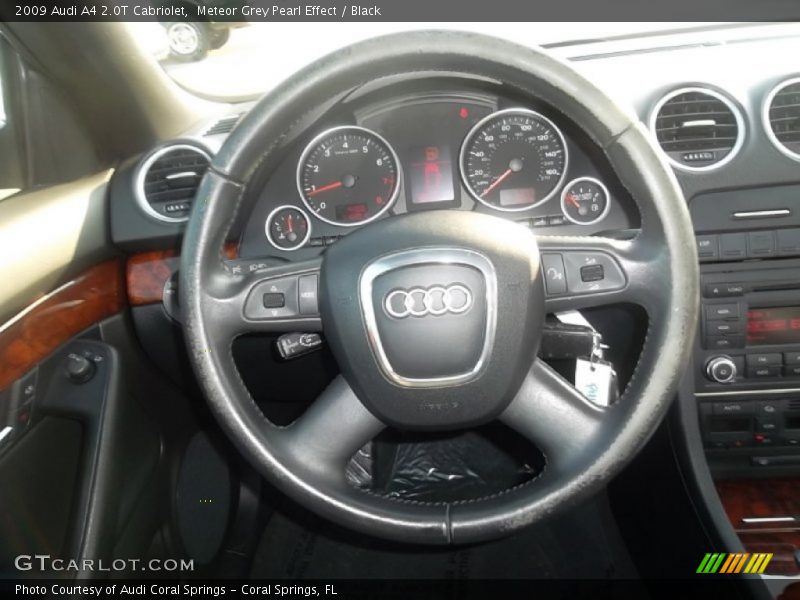 Meteor Grey Pearl Effect / Black 2009 Audi A4 2.0T Cabriolet